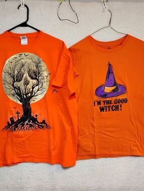 Pair Of Women's Halloween Tees- XL & 2X